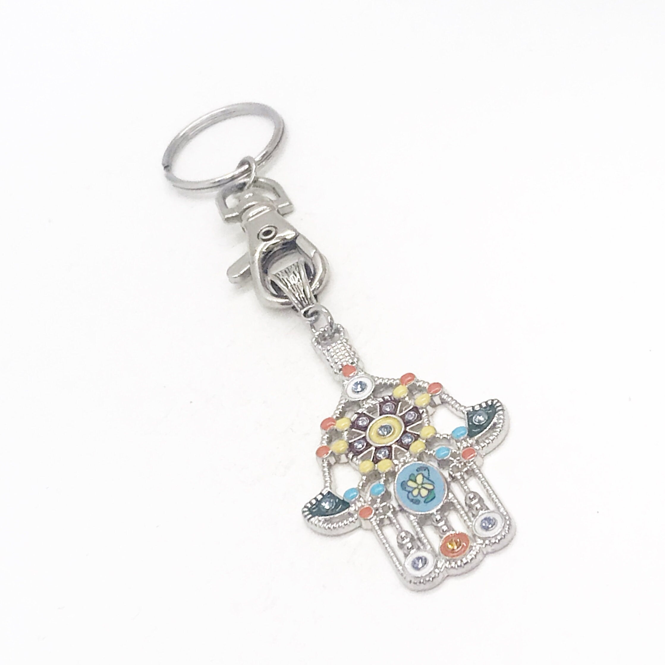 Stylish Hamsa Pendant Keychain, Symbol of Protection and Good Luck