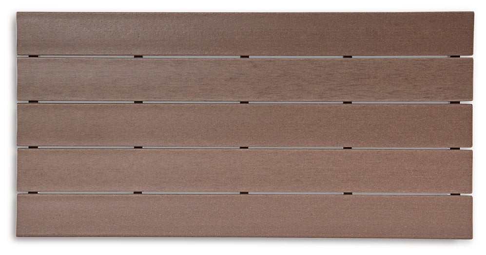 Emmeline Outdoor Coffee Table with Weather-Resistant HDPE Material