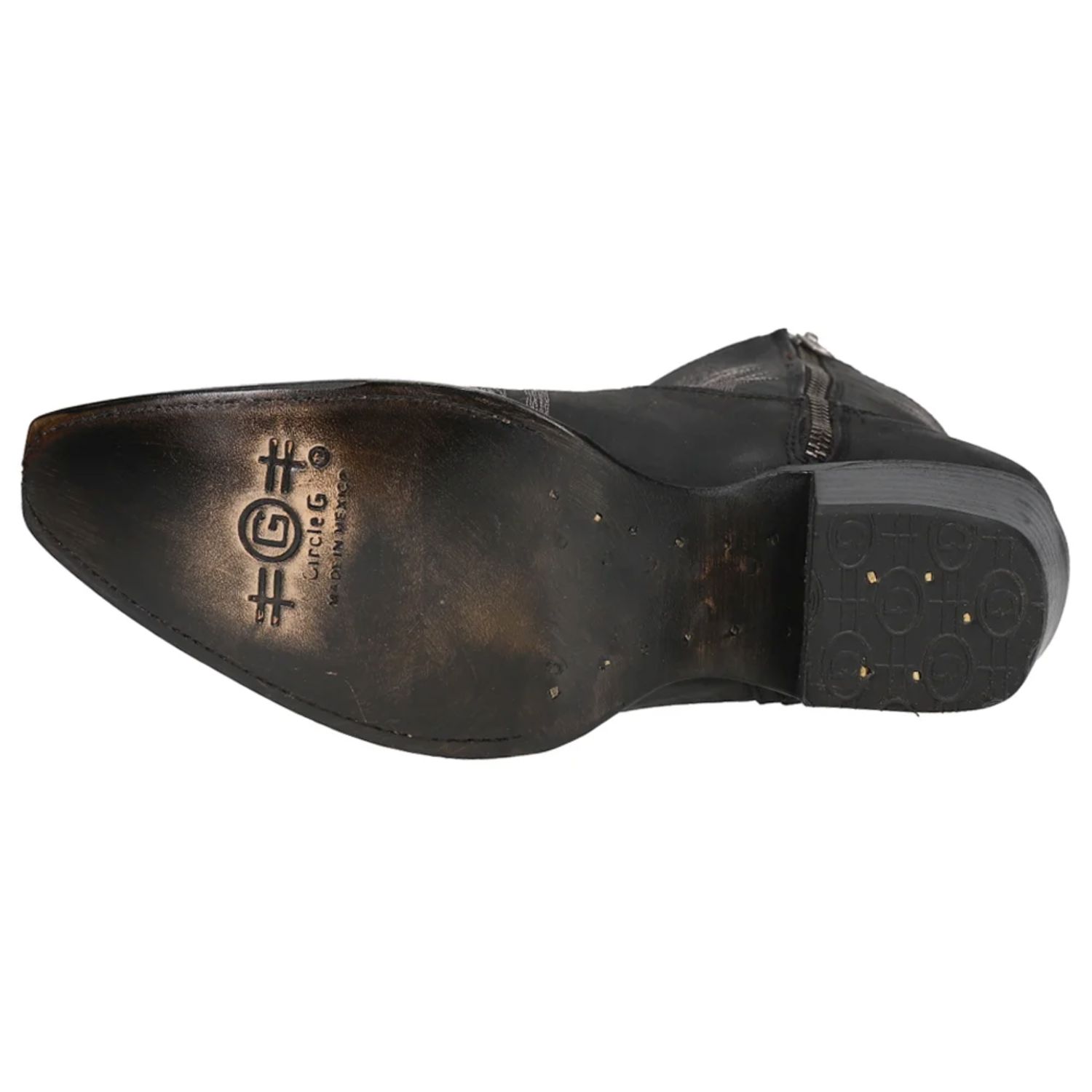 Corral Women's Black Embroidered Snip Toe Cowboy Ankle Boots - L5701