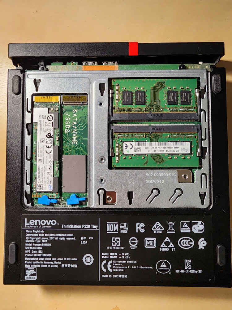 Lenovo P320 Tiny Desktop PC with i7-7700T, 16GB RAM, 512GB NVMe SSD
