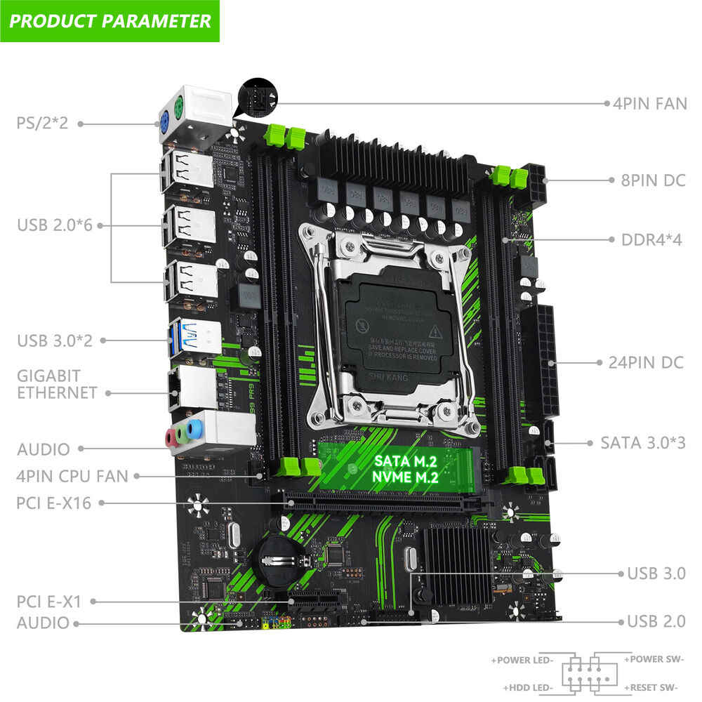 LGA 2011-v3 X99 PR9 Motherboard for Xeon E5 V3/V4