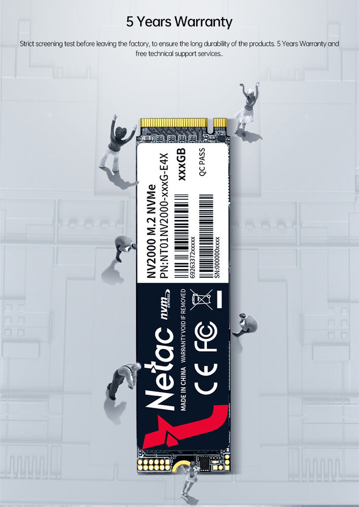 Netac 1TB M.2 2280 PCIe 3.0 x4 NVMe Internal SSD - High-Speed Storage