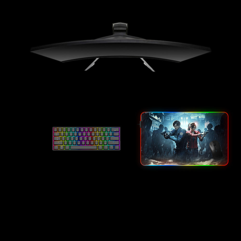Leon & Claire Design RGB Gaming Mouse Pad with LED Strip for Enhanced Gaming Experience
