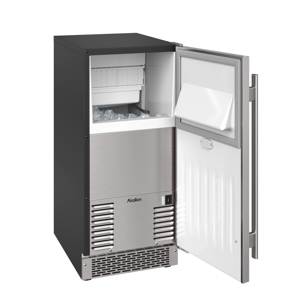Avallon AIMG151PSSIRH 15" Wide 26 Lbs. Capacity Stainless Steel Ice Maker