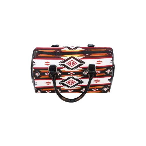 Adobe Fire Boston Handbag - Stylish Canvas & PU Leather Tote for Women