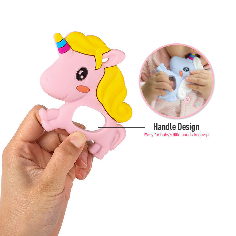 Custom Baby Silicone Teething Toy Unicorn - Safe & Chewable