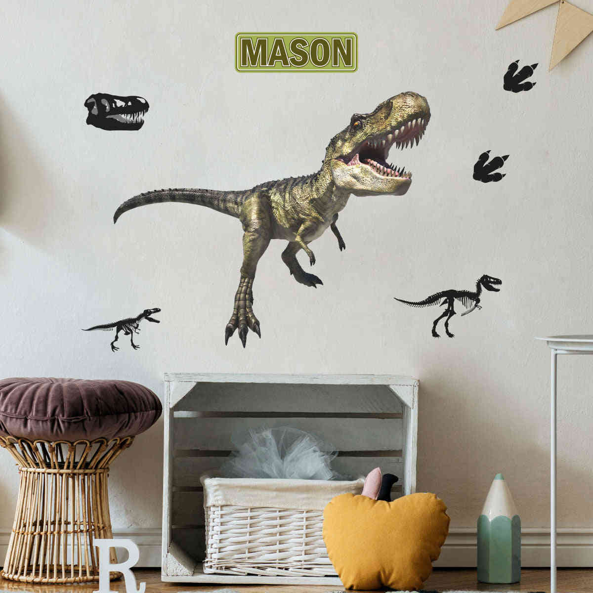 T-Rex Dinosaur Interactive Wall Decal