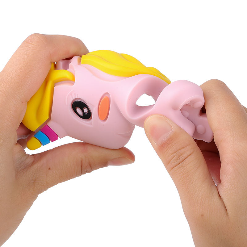 Custom Baby Silicone Teething Toy Unicorn - Safe & Chewable