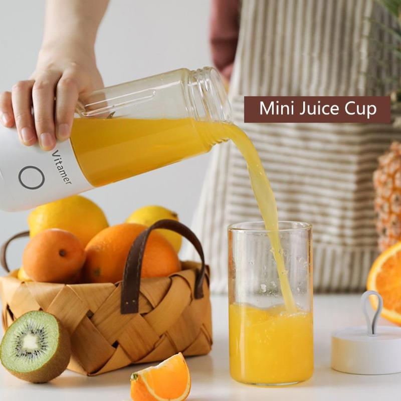 350ml Portable USB Rechargeable Blender Juicer for Smoothies, Shakes, and Fresh Juice