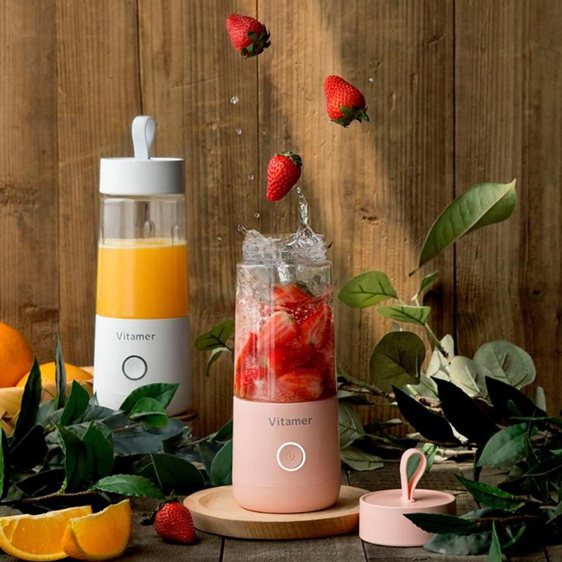 350ml Portable USB Rechargeable Blender Juicer for Smoothies, Shakes, and Fresh Juice