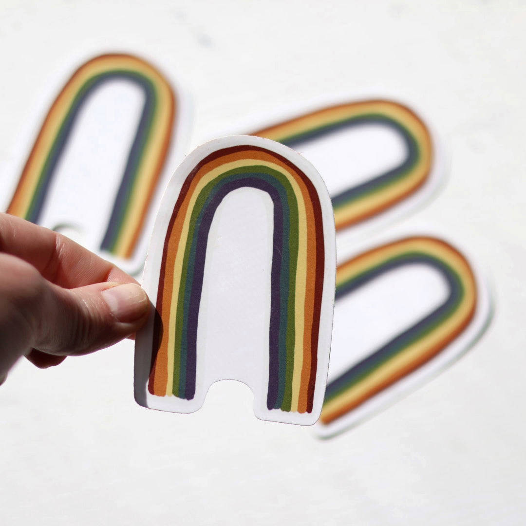 Rainbow Sticker - Waterproof Vinyl Decal for Laptops & Bottles