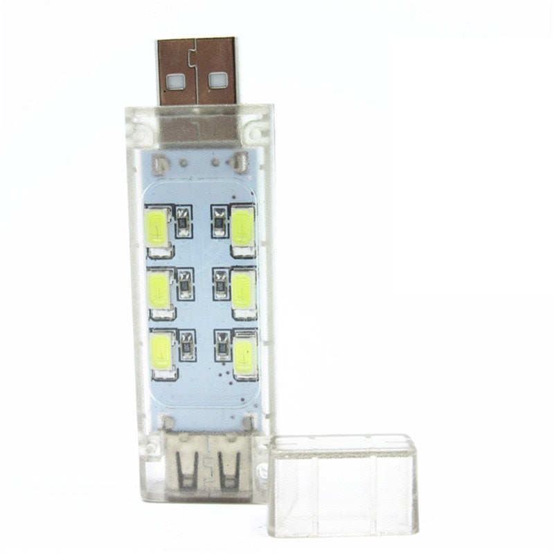 Mini USB LED Night Light - 12LEDs 5V Portable Reading Lamp for Laptop, Power Bank, and Computer