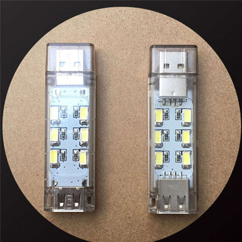 Mini USB LED Night Light - 12LEDs 5V Portable Reading Lamp for Laptop, Power Bank, and Computer