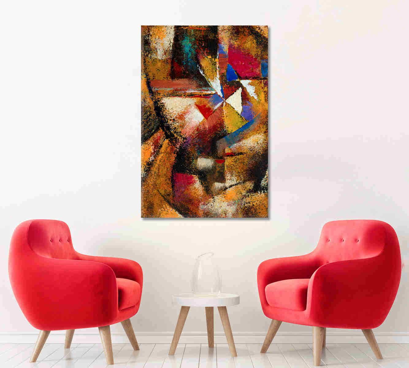 Abstract Brushstrokes Contemporary Art Canvas Print