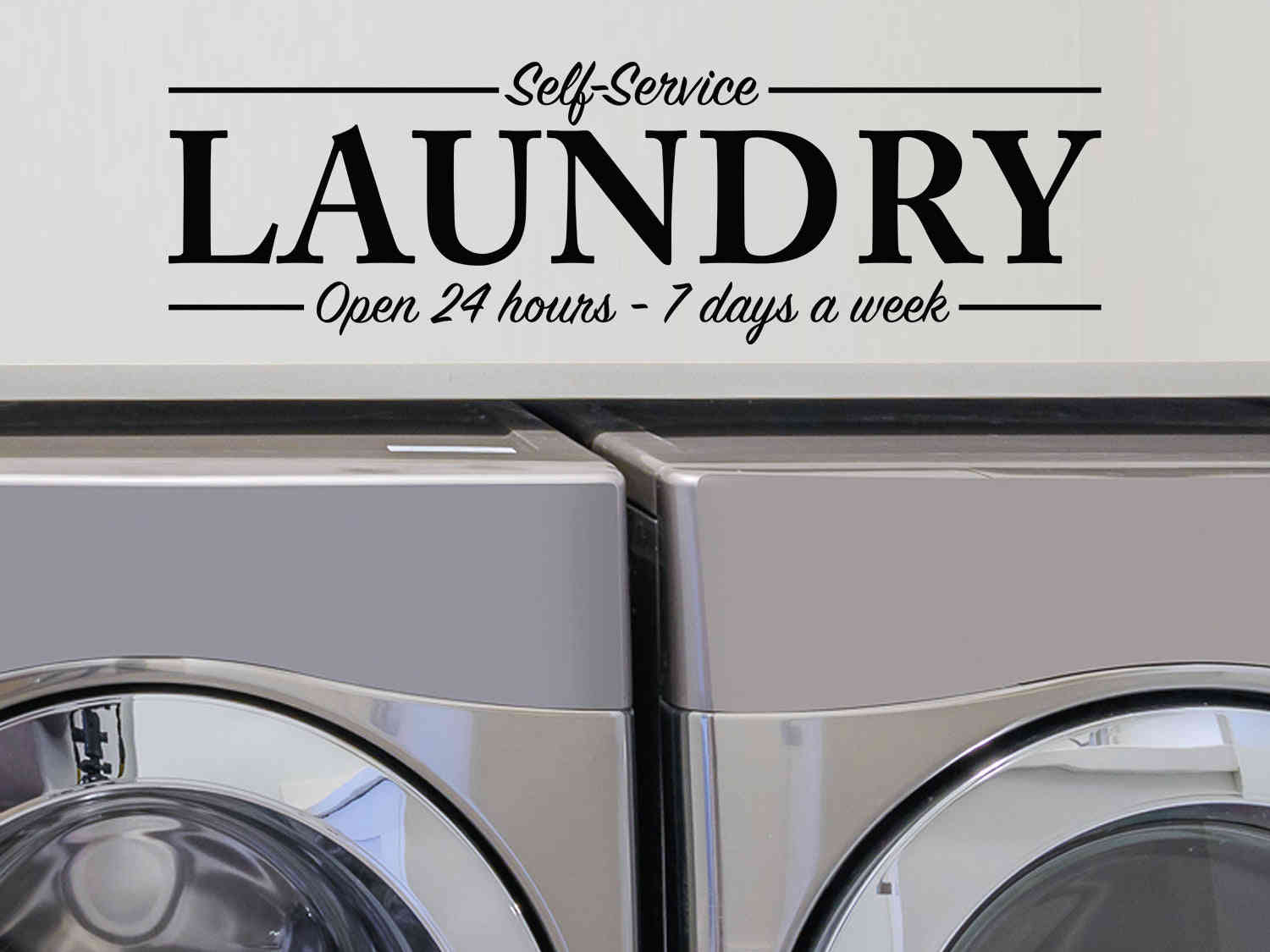 Self-Service Laundry Wall Decal | Vinyl Sticker for Laundry Room