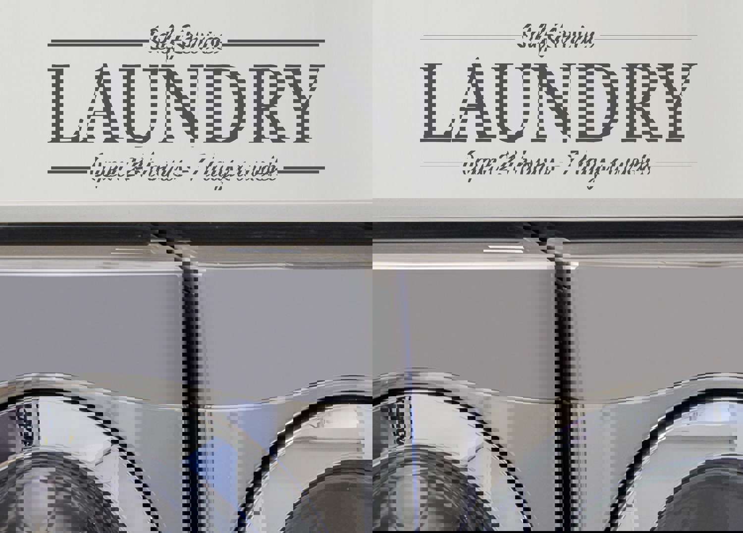 Self-Service Laundry Wall Decal | Vinyl Sticker for Laundry Room