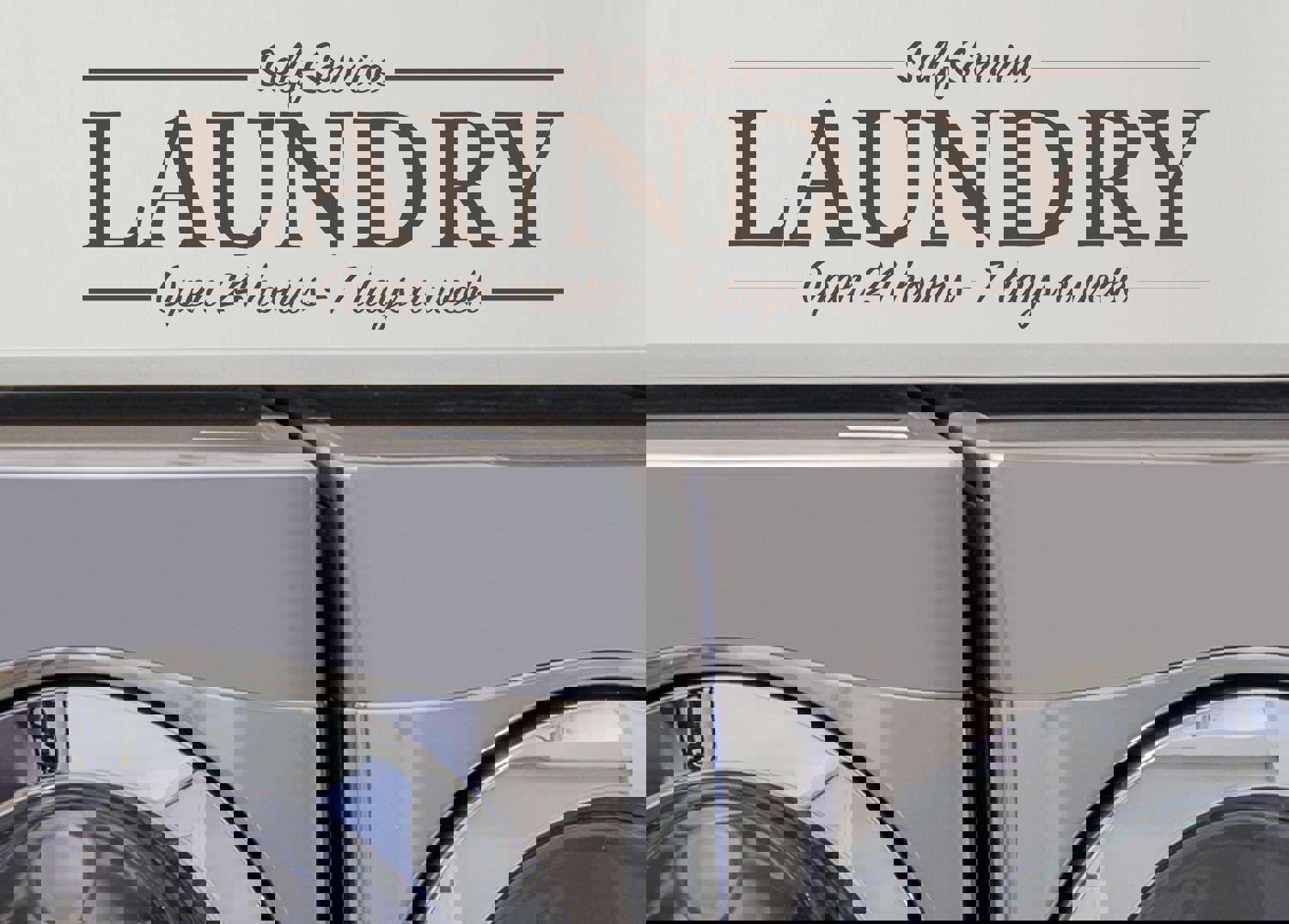Self-Service Laundry Wall Decal | Vinyl Sticker for Laundry Room