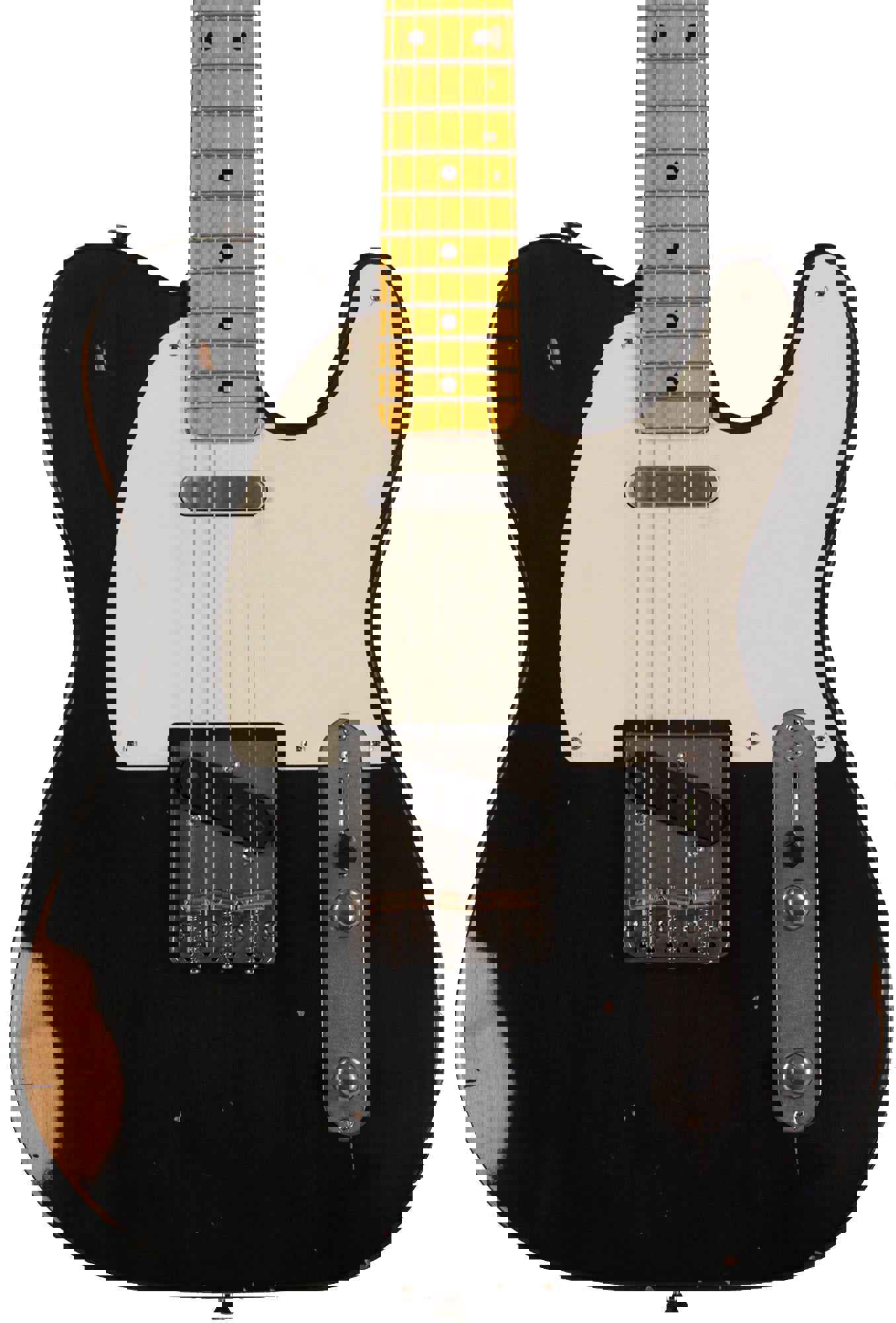 Nash T-57 Guitar, Black, Medium Aging - Vintage Styled Tele with Modern Features