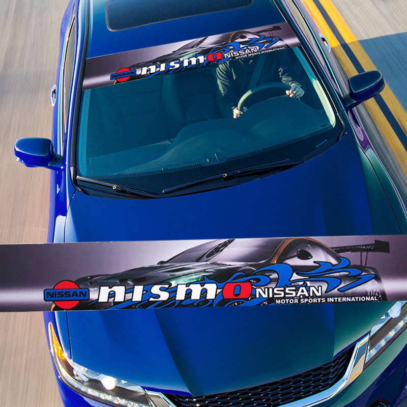Premium Reflective Windshield Banner Decal Sticker for NISSAN NISMO GT-R 350Z 370Z