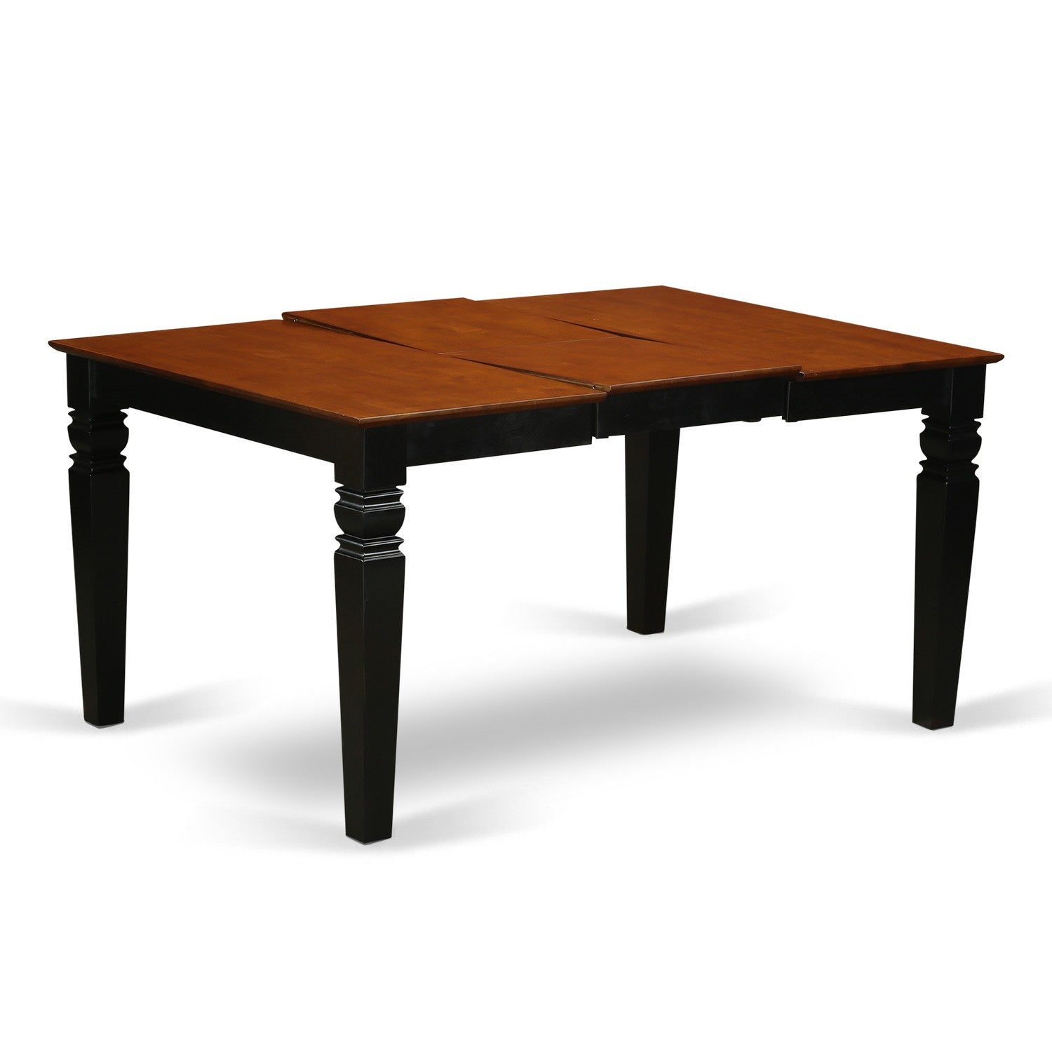 East West Furniture WEKE7-BCH-LC 7 Piece Dining Room Table Set with Butterfly Leaf and 6 Faux Leather Chairs