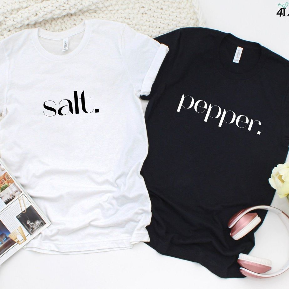 Halloween Matching Outfits - Salt & Pepper - Amusing Couples Costume - Ideal Anniversary Gift