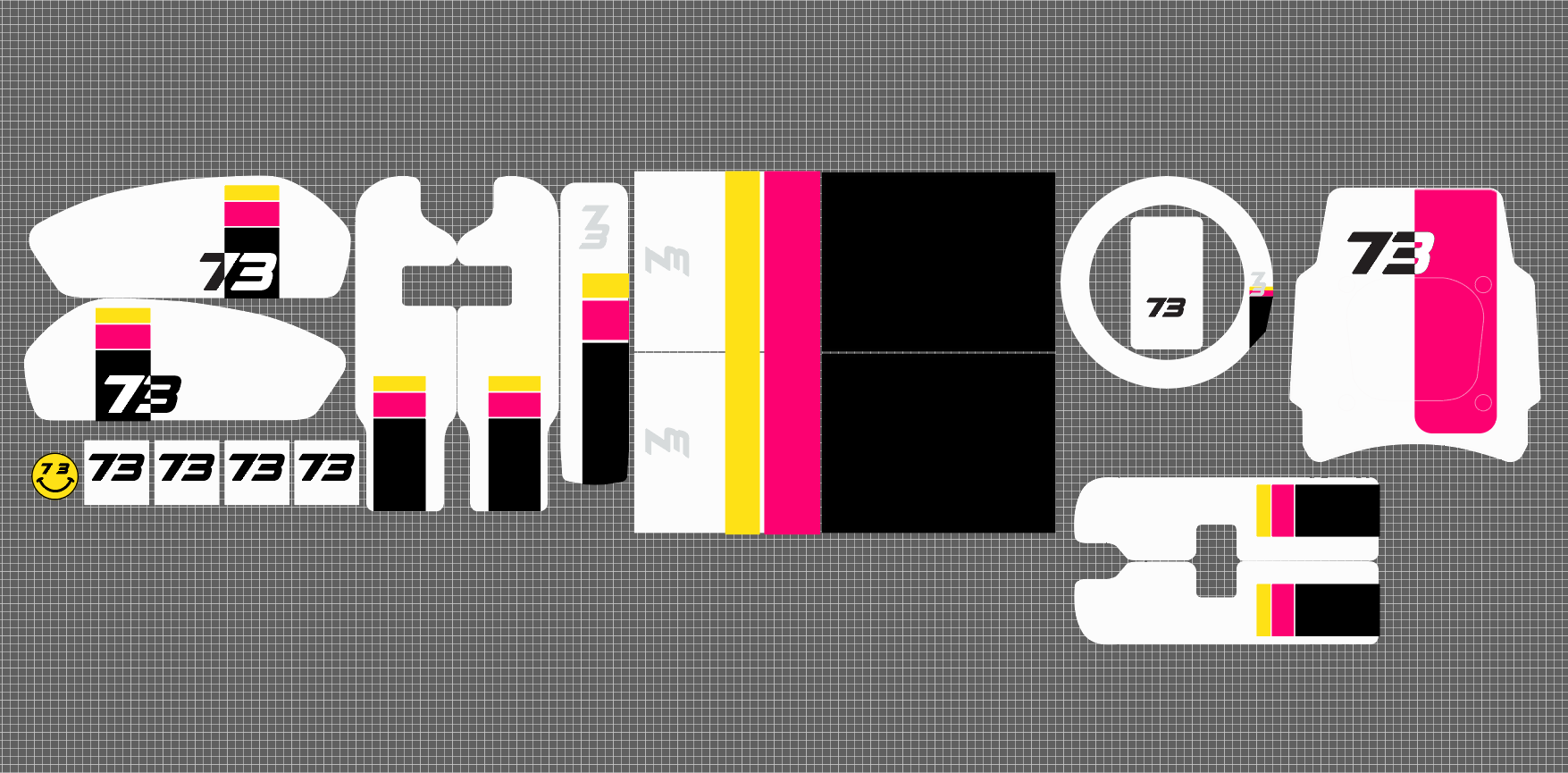 C1X Style Replica Decal Kit for Super 73 RX