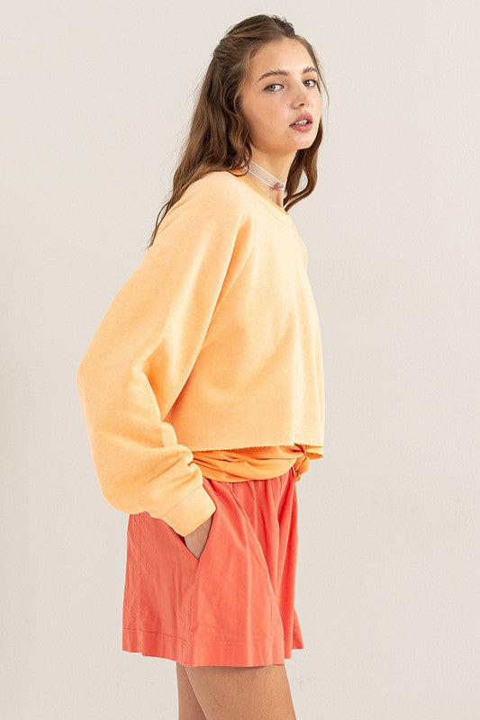 Laid Back Crop Sweatshirt - Casual Comfort with Modern Edge