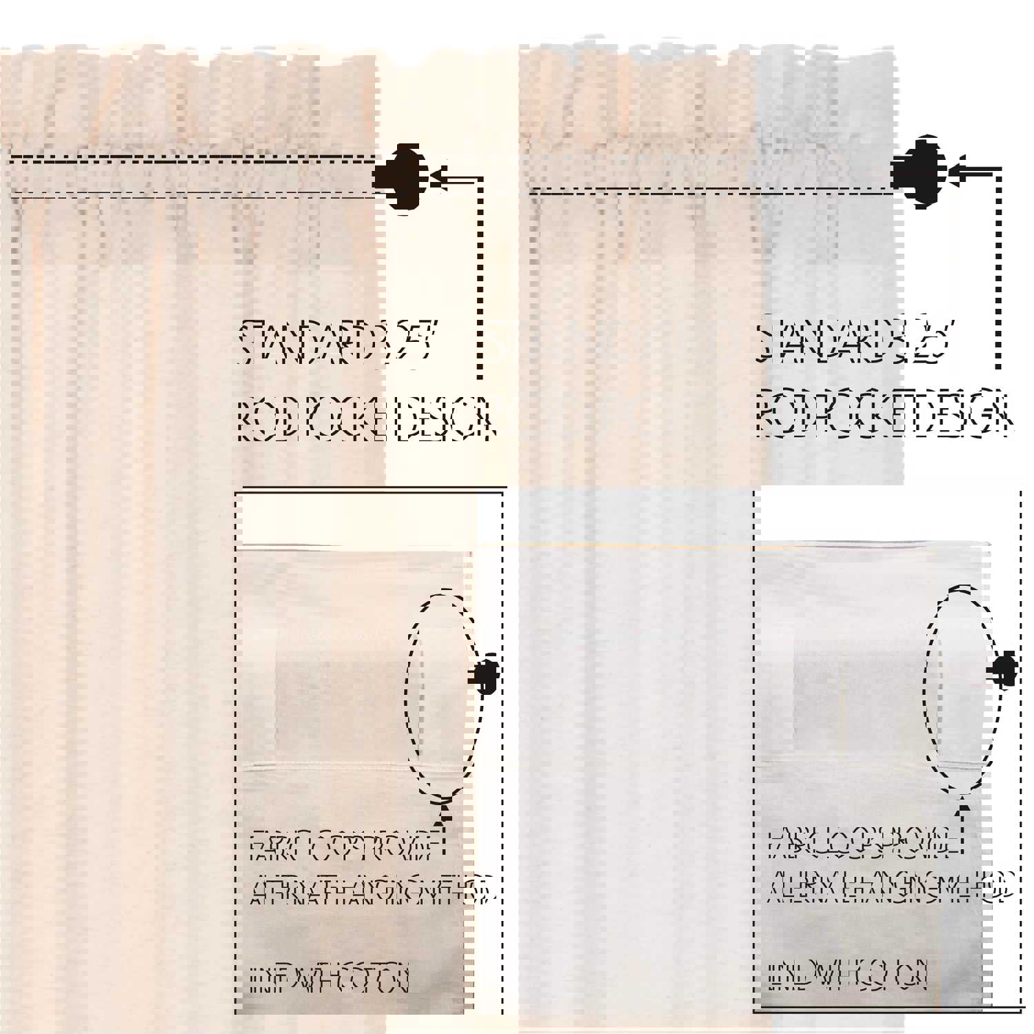 Simple Life Flax Natural Ruffled Valance 16x60