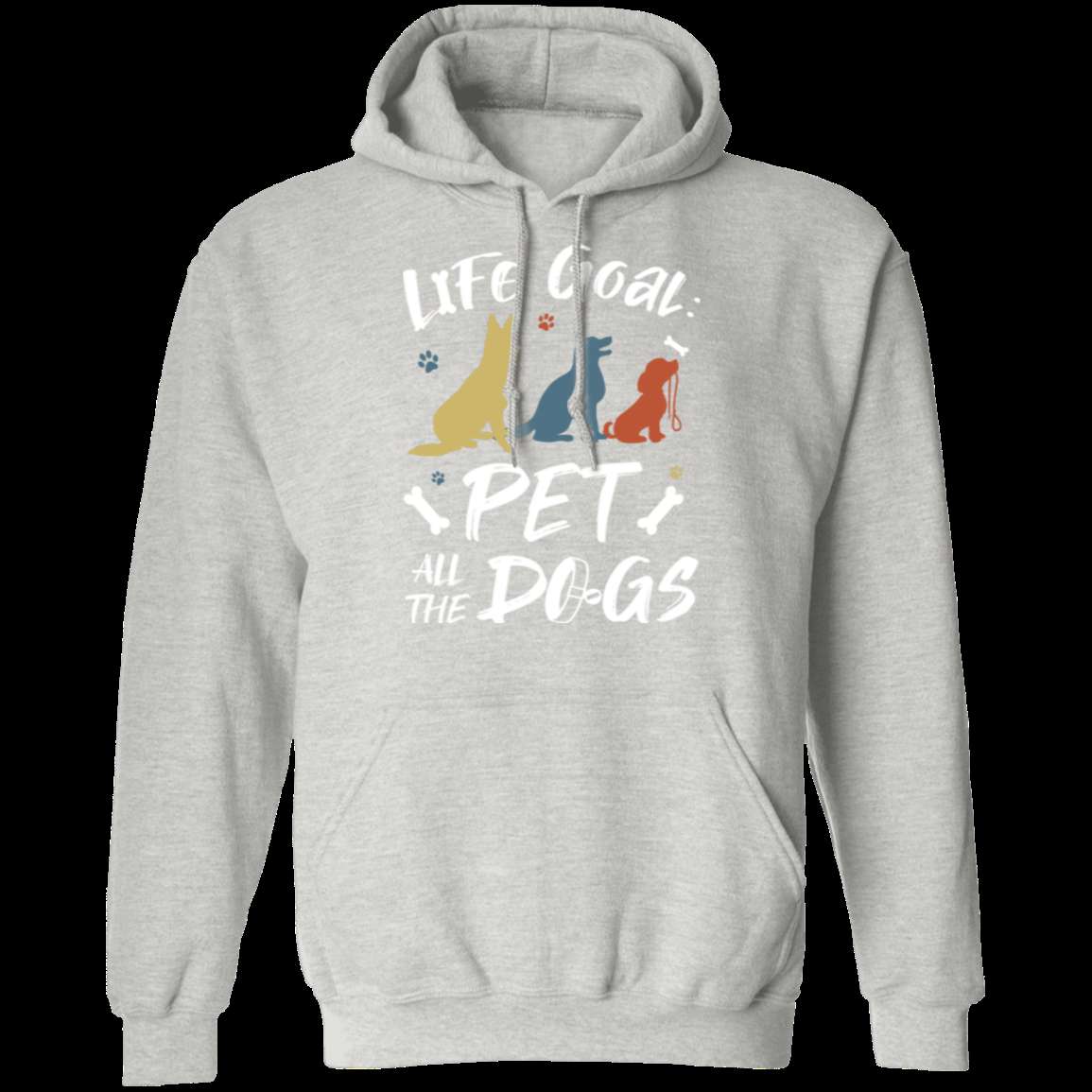 PET ALL THE DOGS LADIES Pullover Hoodie 8 oz