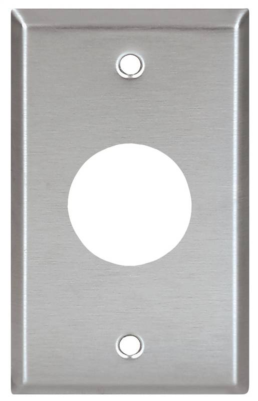 Eaton Wiring Devices 93091-BOX Single Receptacle Wallplate, Stainless Steel, 1-Gang