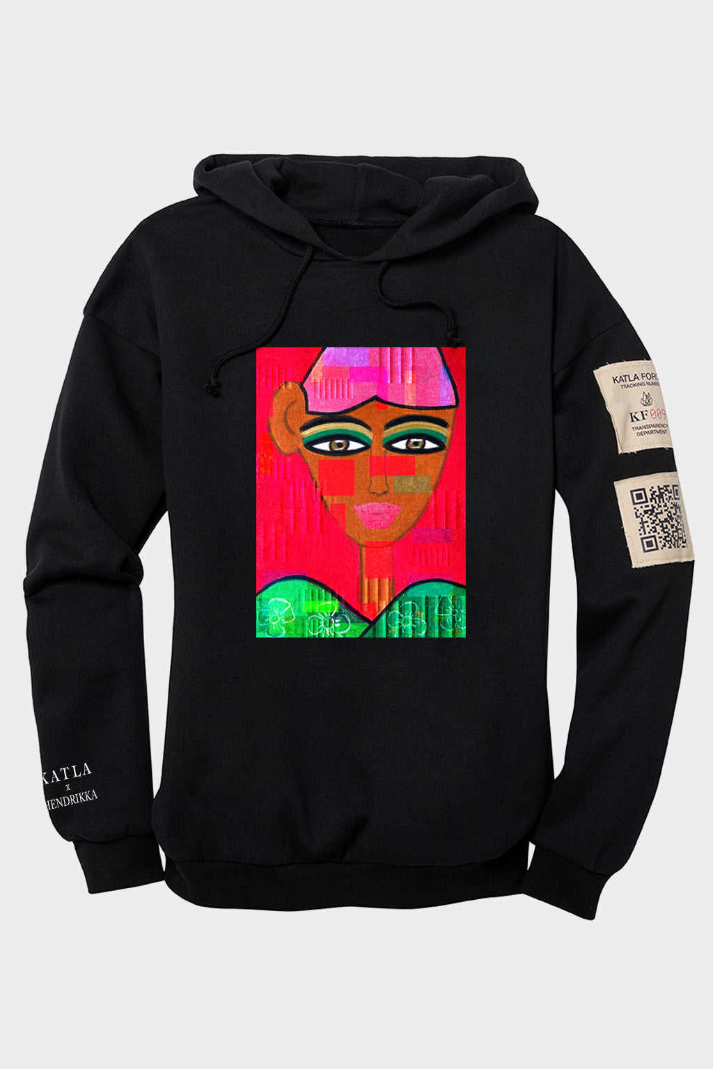 KATLA X HENDRIKKA HOODIE - Lady in Green Hoodie with NFT