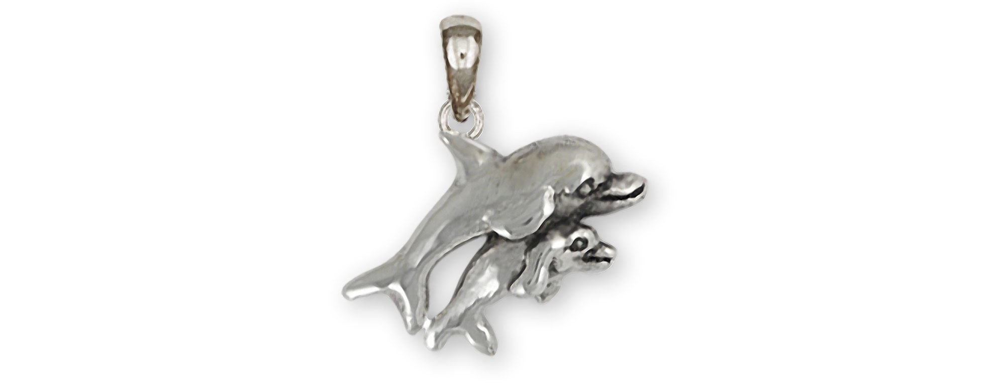 Handmade Sterling Silver Dolphin Pendant DPH1-P