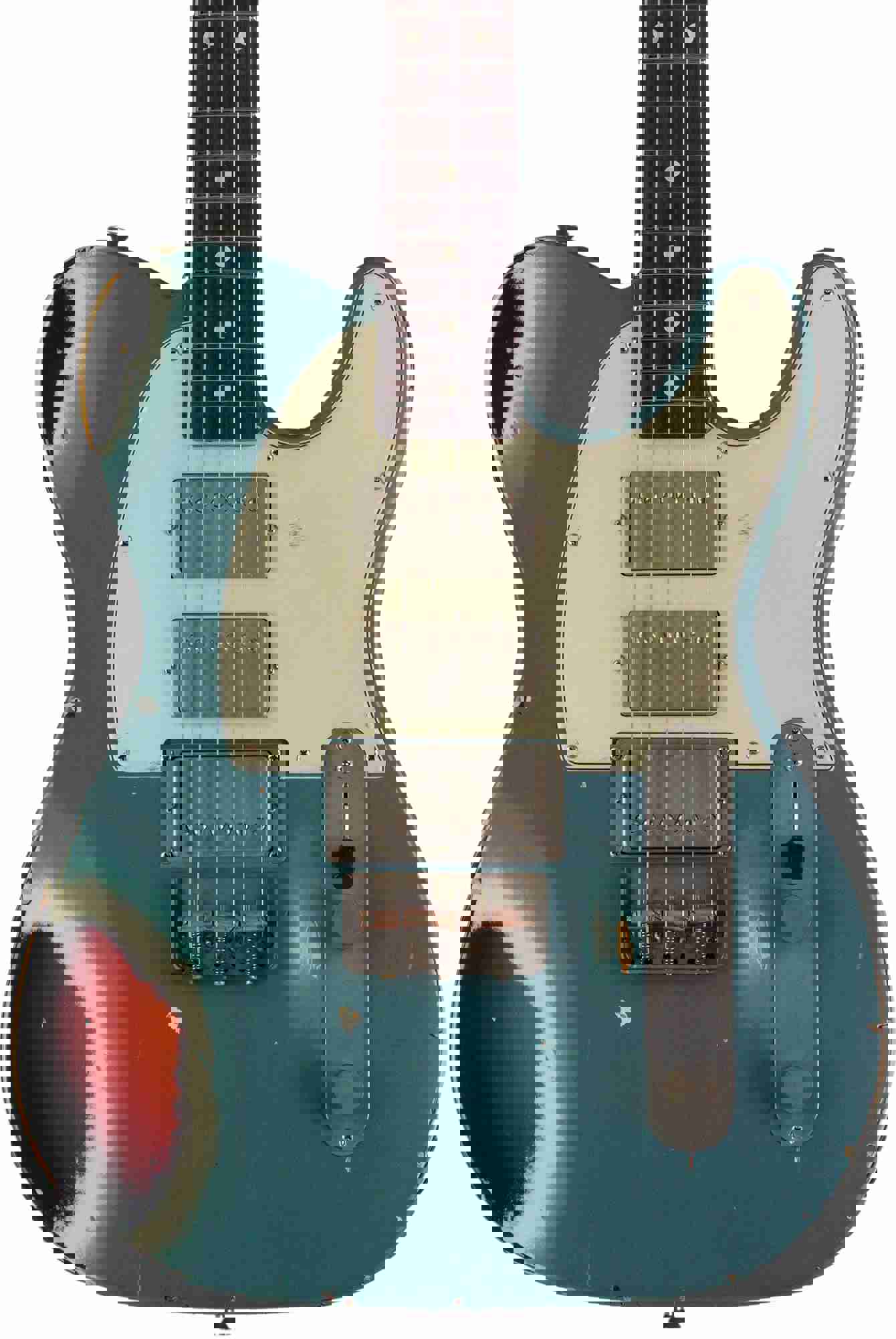 Nash T-3HB Guitar with Lollar Imperials, Ocean Turquoise over 3 Tone, Heavy Aging