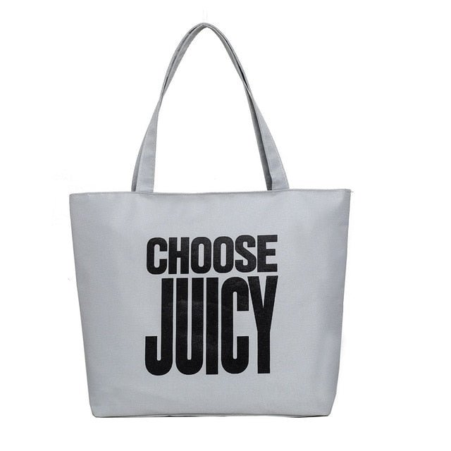 Women's Large-Capacity Letter Printing Nylon Tote Bag for Travel