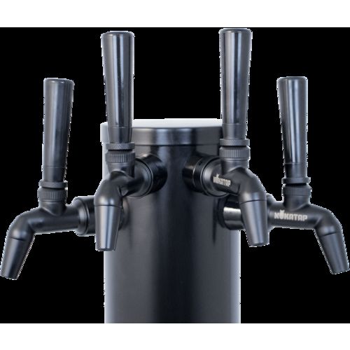 Komos® V2 Full Size Energy Efficient Kegerator with Matte BLACK Stainless Steel NukaTap Faucets