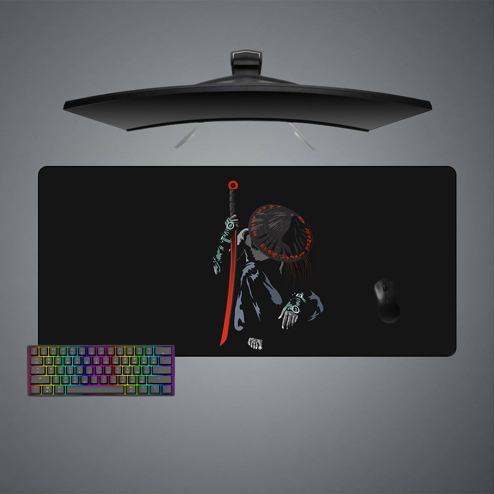 Samurai Kneel Design Gaming Mouse Pad - M-XXL Size for Computer Desk