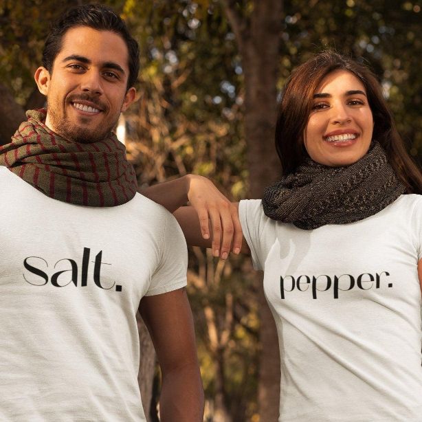 Halloween Matching Outfits - Salt & Pepper - Amusing Couples Costume - Ideal Anniversary Gift