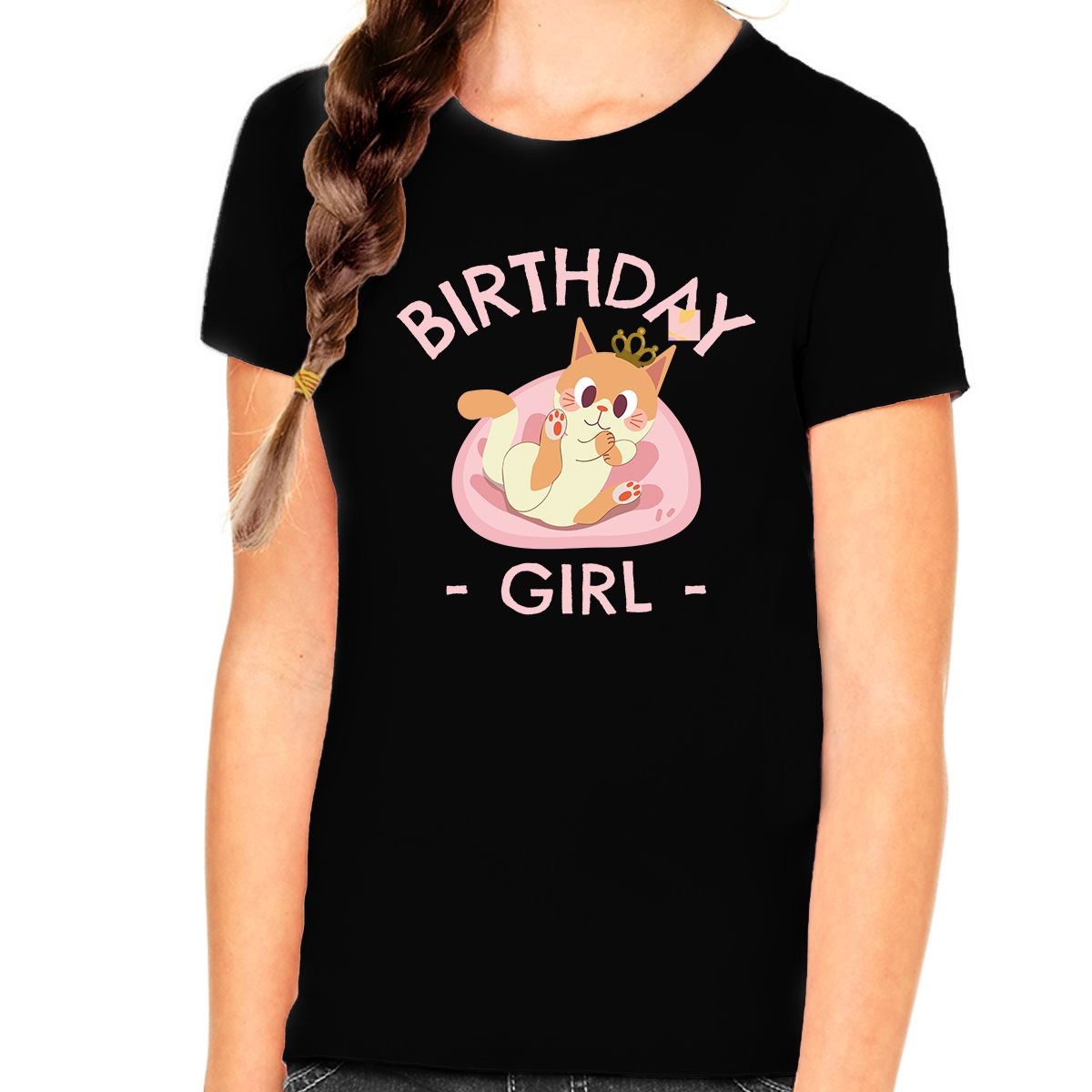 Cute Cat Birthday Girl Shirt for Toddlers - Funny Birthday Gift Idea
