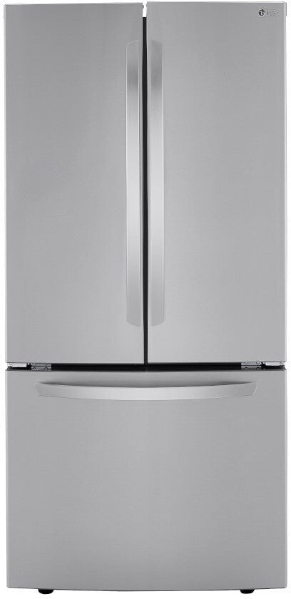 LG - 33 in. W 25 cu. ft. French Door Refrigerator with Ice Maker in PrintProof Stainless Steel