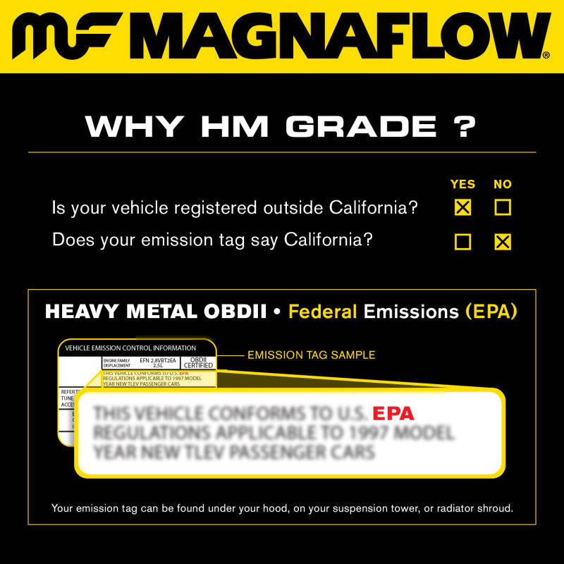 MagnaFlow Universal Catalytic Converter 2.50inch with Single O2 Sensor