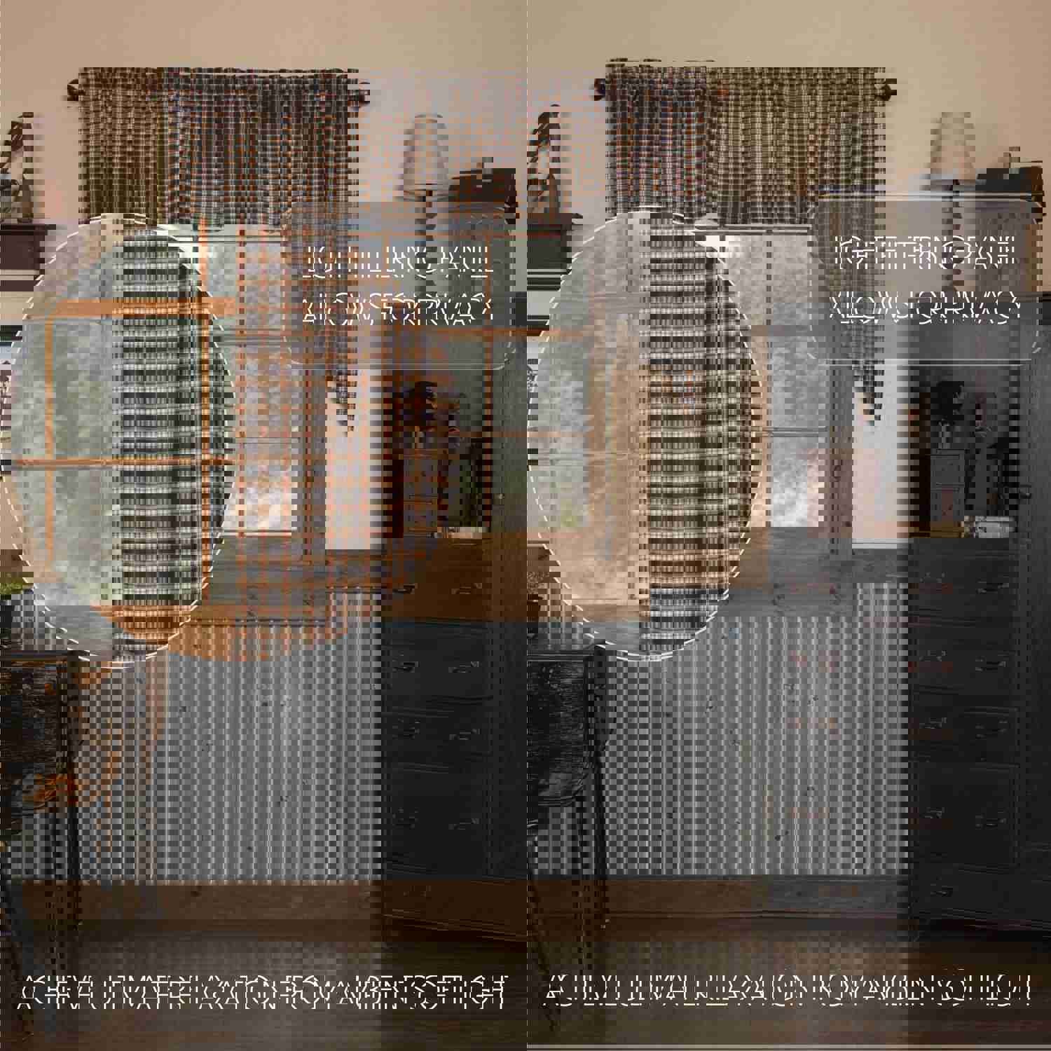 Primitive Swag Set Bingham Star Plaid Black Red Americana Kitchen Curtains