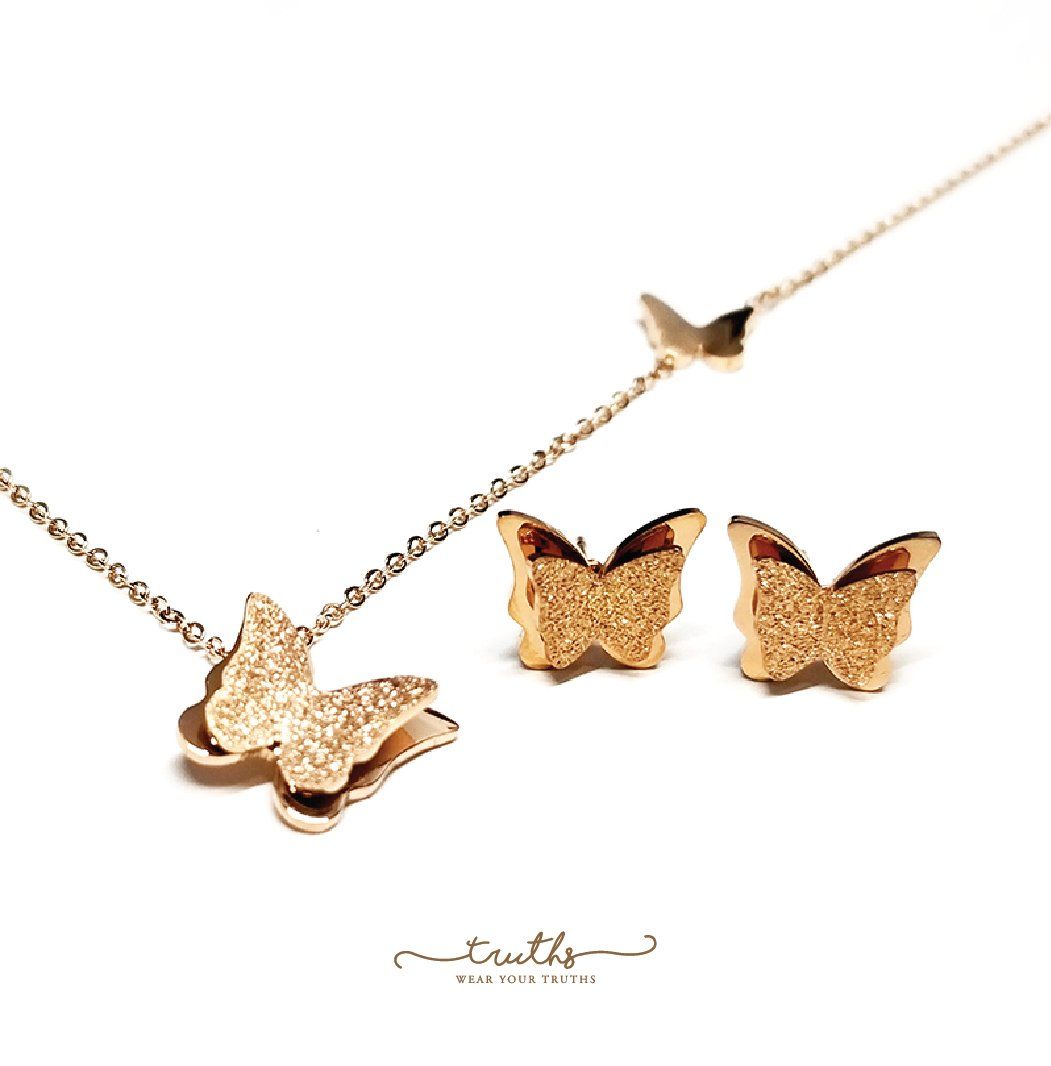 Spread Your Wings Butterfly Jewelry Necklace and Earrings Bundle