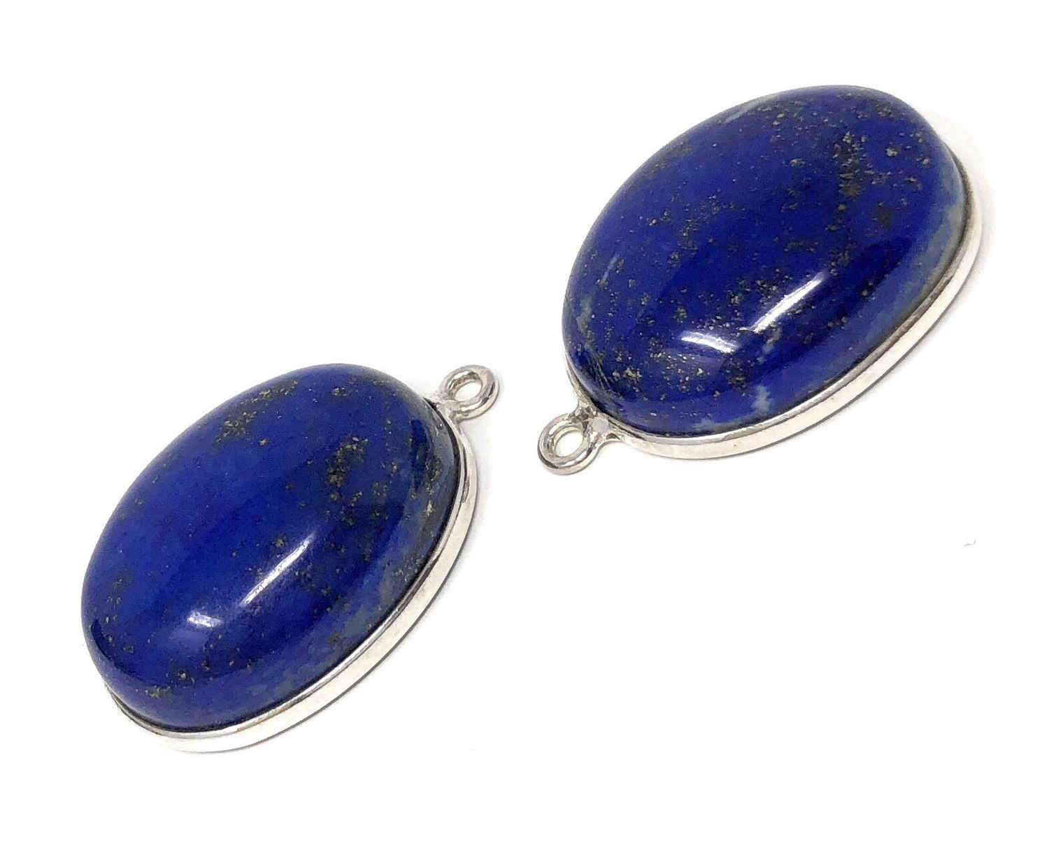 2 Pcs Lapis Lazuli Charms, Gemstone Charms for Jewelry Making, DIY Jewelry Supplies
