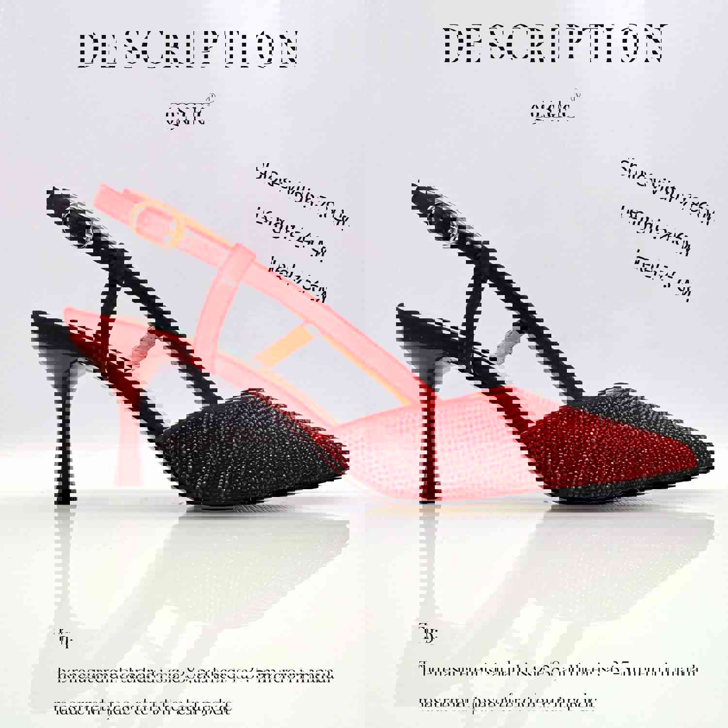QSGFC 2023 Italian Design Fashion Shoulder Bag with High Heels