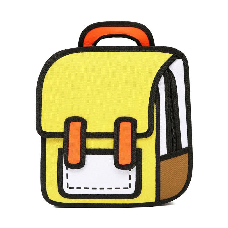 MezyTicky Student 3D Three-dimensional Backpack - Fashion Comic Book Bags for Teenagers