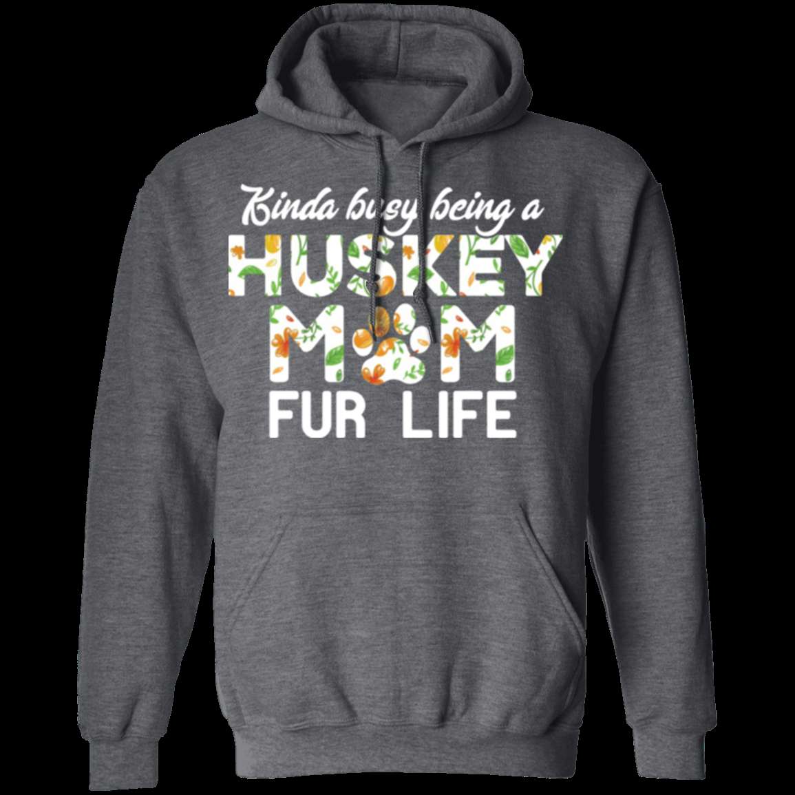 HUSKY MOM FUR LIFE LADIES Pullover Hoodie 8 oz
