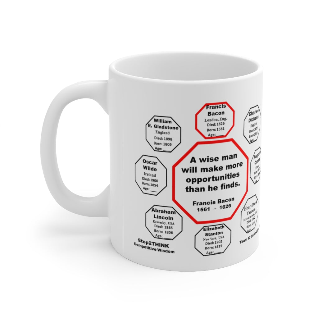 MW-12.1 - Francis Bacon Quote Ceramic Mug - 11oz