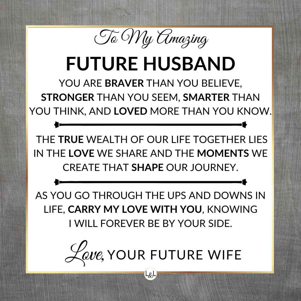 Gift For Future Husband, Fiance, From Future Wife - Carry My Love With You - Mens Braided Leather Bracelet