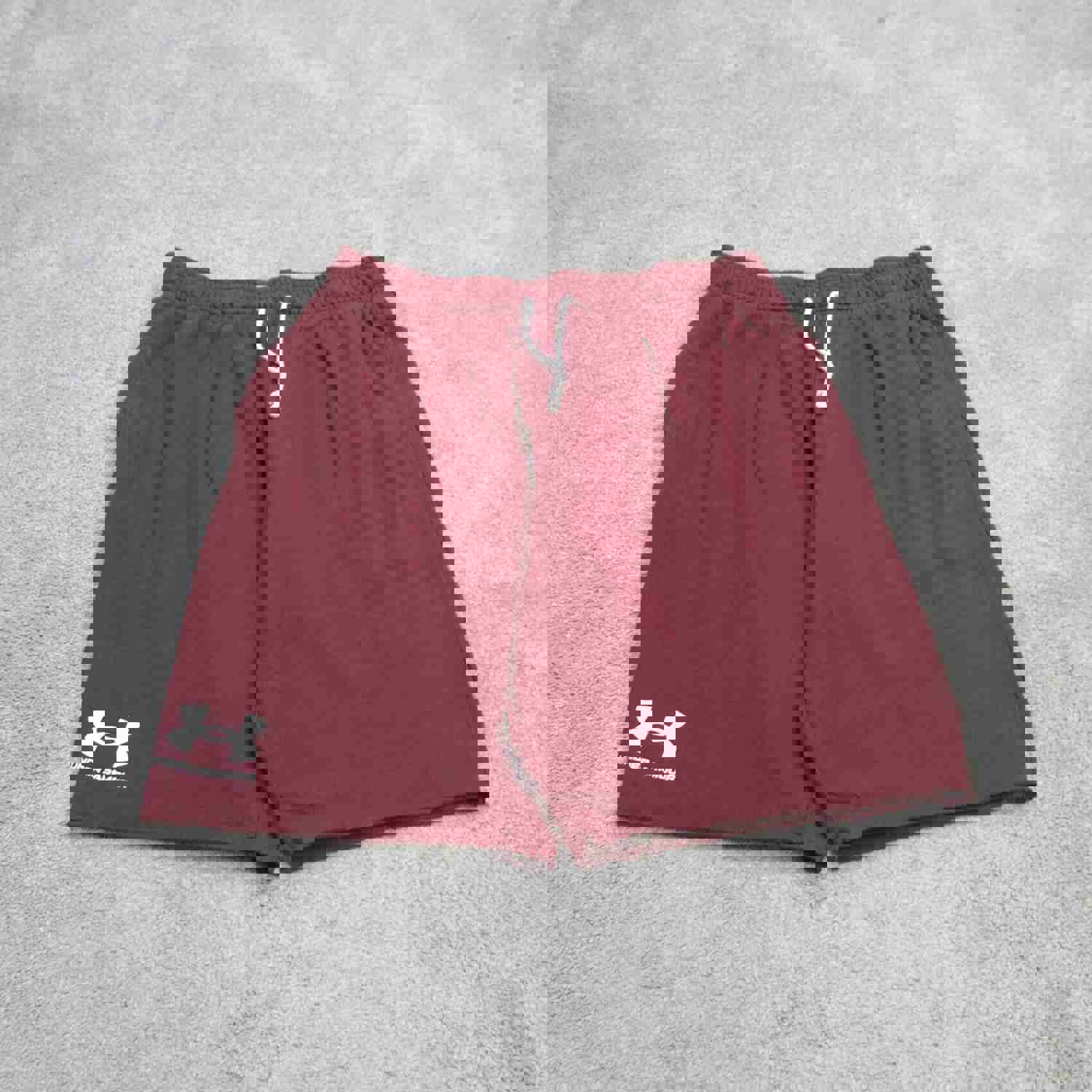 Under Armour Men's X Large Red Athletic Shorts with Elastic Waist
