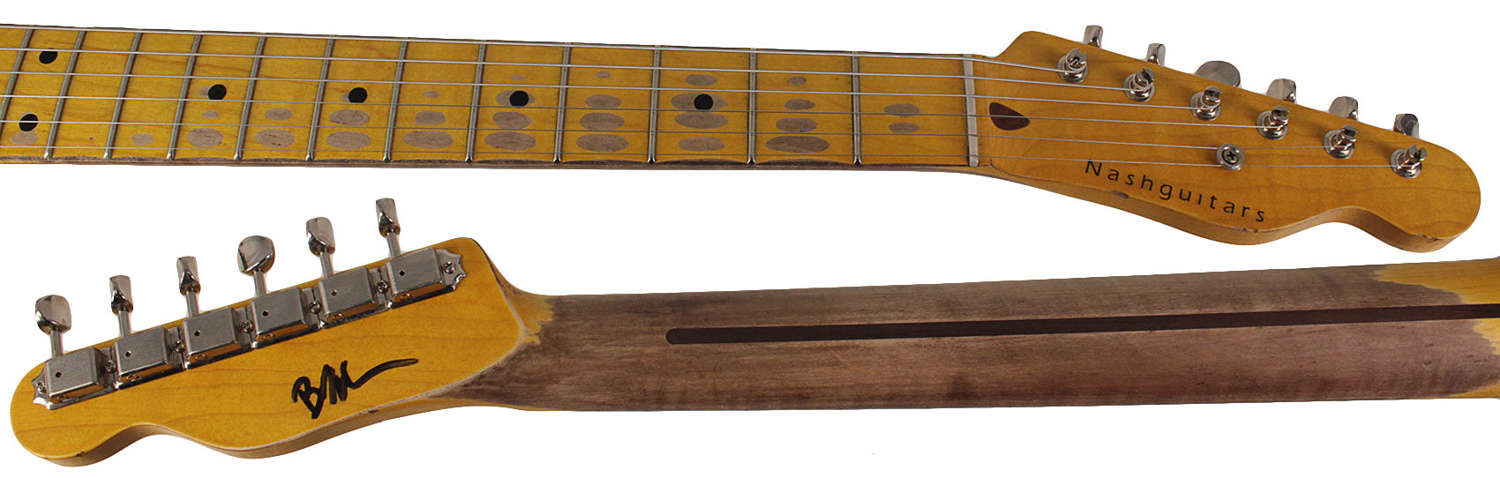 Nash T-57 Guitar, Black, Medium Aging - Vintage Styled Tele with Modern Features